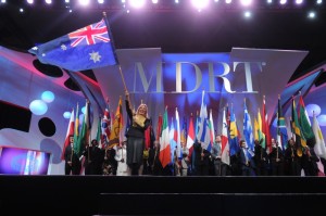 Incoming Australian MDRT Chair Susan Paterson, flies the flag for Australia at this years MDRT Annual Meeting in Toronto